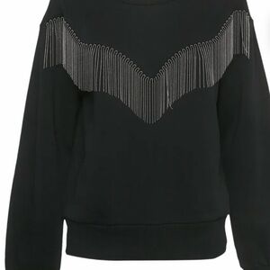 All Saints Black Top with Silver Detail